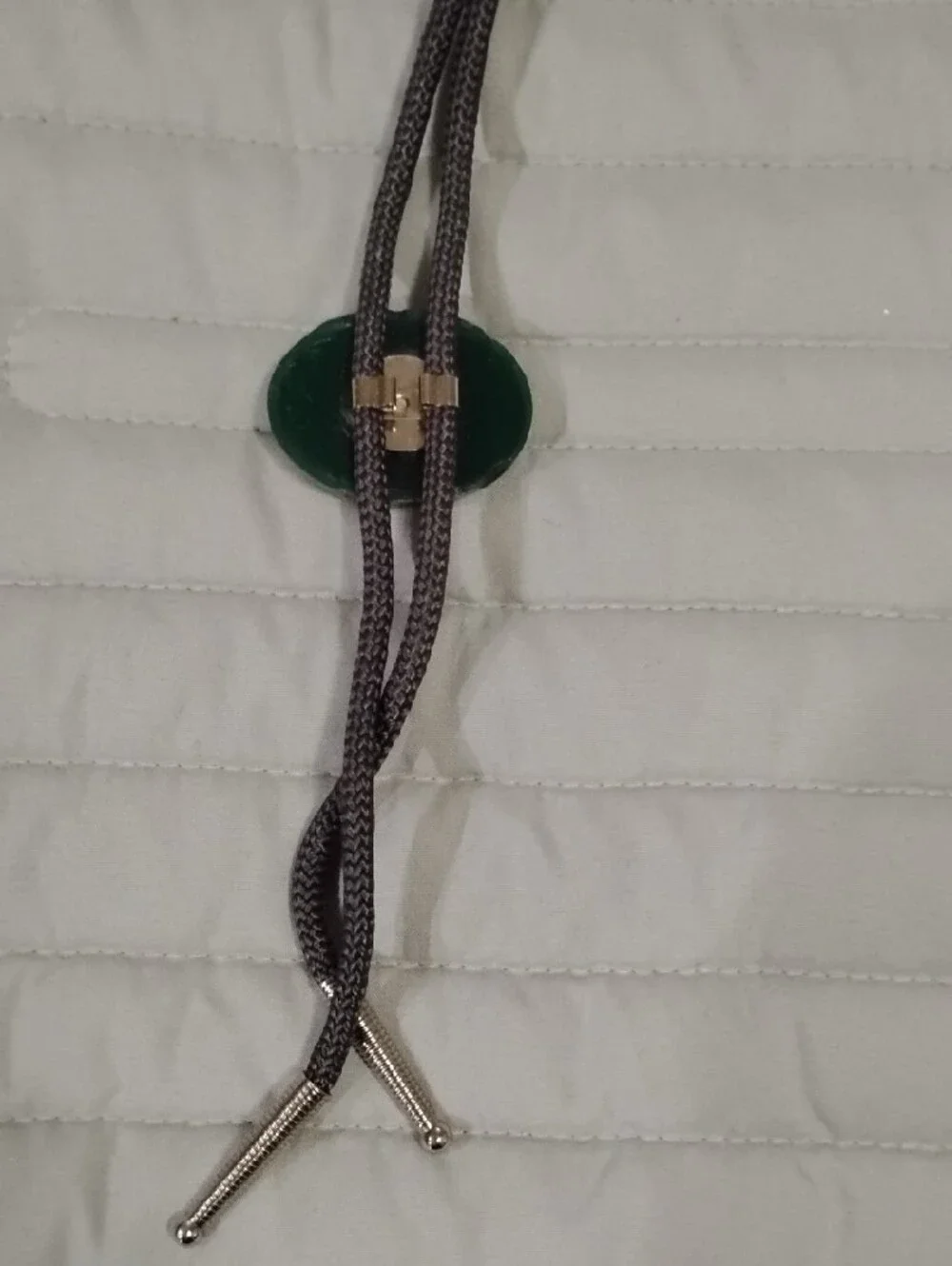 Western Bolo Tie with Gold Longhorn Concho